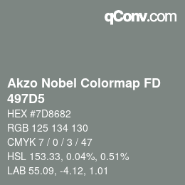Código de color: Akzo Nobel Colormap FD - 497D5 | qconv.com