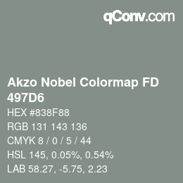 Color code: Akzo Nobel Colormap FD - 497D6 | qconv.com