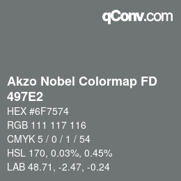 Color code: Akzo Nobel Colormap FD - 497E2 | qconv.com