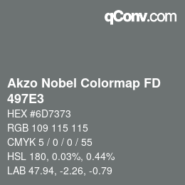 Color code: Akzo Nobel Colormap FD - 497E3 | qconv.com