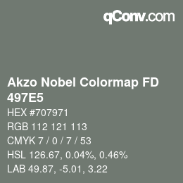 Code couleur: Akzo Nobel Colormap FD - 497E5 | qconv.com