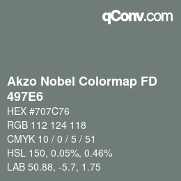 Code couleur: Akzo Nobel Colormap FD - 497E6 | qconv.com