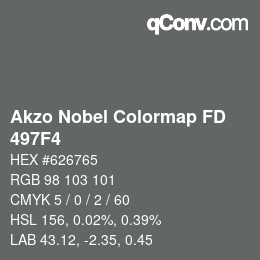 Color code: Akzo Nobel Colormap FD - 497F4 | qconv.com