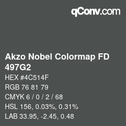 Code couleur: Akzo Nobel Colormap FD - 497G2 | qconv.com