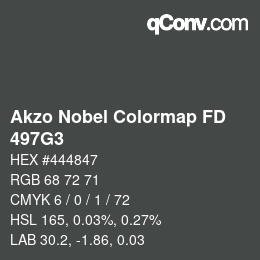 Color code: Akzo Nobel Colormap FD - 497G3 | qconv.com