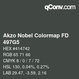 Código de color: Akzo Nobel Colormap FD - 497G5 | qconv.com