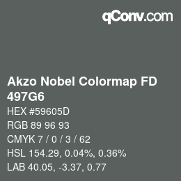 Código de color: Akzo Nobel Colormap FD - 497G6 | qconv.com