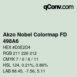 Color code: Akzo Nobel Colormap FD - 498A6 | qconv.com