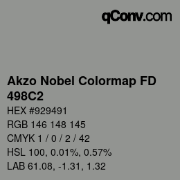 Color code: Akzo Nobel Colormap FD - 498C2 | qconv.com