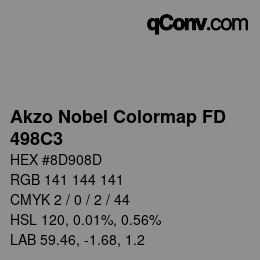 Código de color: Akzo Nobel Colormap FD - 498C3 | qconv.com