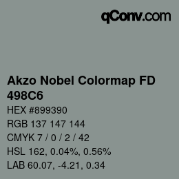 Color code: Akzo Nobel Colormap FD - 498C6 | qconv.com