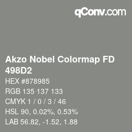Color code: Akzo Nobel Colormap FD - 498D2 | qconv.com