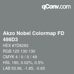 Color code: Akzo Nobel Colormap FD - 498D3 | qconv.com