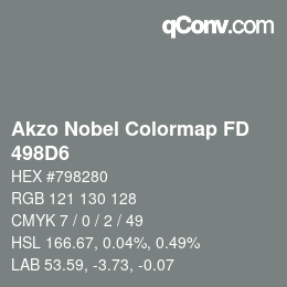Color code: Akzo Nobel Colormap FD - 498D6 | qconv.com