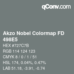 Color code: Akzo Nobel Colormap FD - 498E5 | qconv.com