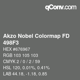 Color code: Akzo Nobel Colormap FD - 498F3 | qconv.com