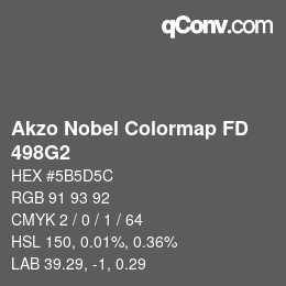 Color code: Akzo Nobel Colormap FD - 498G2 | qconv.com