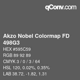 Code couleur: Akzo Nobel Colormap FD - 498G3 | qconv.com