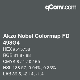 カラーコード: Akzo Nobel Colormap FD - 498G4 | qconv.com