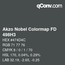 Color code: Akzo Nobel Colormap FD - 498H3 | qconv.com