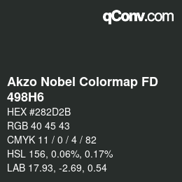 Código de color: Akzo Nobel Colormap FD - 498H6 | qconv.com