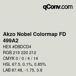 Color code: Akzo Nobel Colormap FD - 499A2 | qconv.com