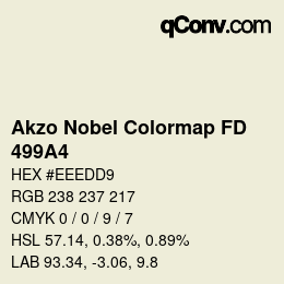 Color code: Akzo Nobel Colormap FD - 499A4 | qconv.com