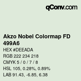 Color code: Akzo Nobel Colormap FD - 499A6 | qconv.com