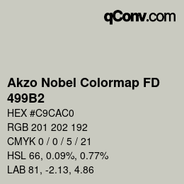 Color code: Akzo Nobel Colormap FD - 499B2 | qconv.com