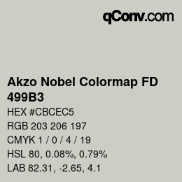 Code couleur: Akzo Nobel Colormap FD - 499B3 | qconv.com