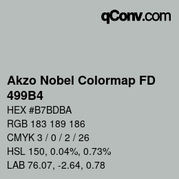 Color code: Akzo Nobel Colormap FD - 499B4 | qconv.com