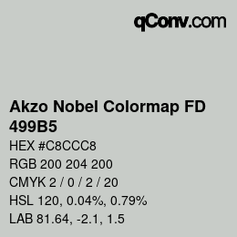 Color code: Akzo Nobel Colormap FD - 499B5 | qconv.com