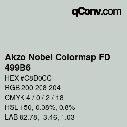 Color code: Akzo Nobel Colormap FD - 499B6 | qconv.com