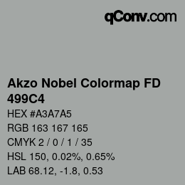 Color code: Akzo Nobel Colormap FD - 499C4 | qconv.com