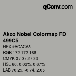 Código de color: Akzo Nobel Colormap FD - 499C5 | qconv.com