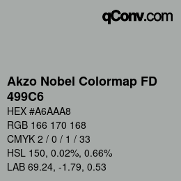 Color code: Akzo Nobel Colormap FD - 499C6 | qconv.com