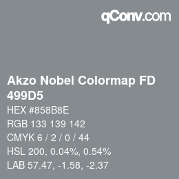 Code couleur: Akzo Nobel Colormap FD - 499D5 | qconv.com