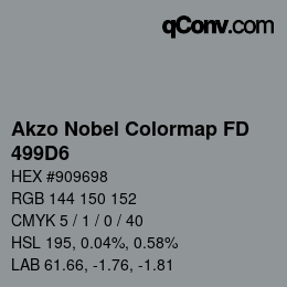 Color code: Akzo Nobel Colormap FD - 499D6 | qconv.com