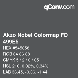 Color code: Akzo Nobel Colormap FD - 499E5 | qconv.com