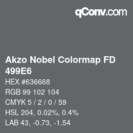 Color code: Akzo Nobel Colormap FD - 499E6 | qconv.com