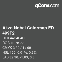 Color code: Akzo Nobel Colormap FD - 499F2 | qconv.com
