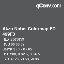 Color code: Akzo Nobel Colormap FD - 499F3 | qconv.com