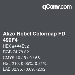 Color code: Akzo Nobel Colormap FD - 499F4 | qconv.com