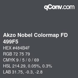 Color code: Akzo Nobel Colormap FD - 499F5 | qconv.com