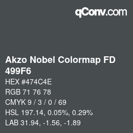 Code couleur: Akzo Nobel Colormap FD - 499F6 | qconv.com