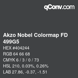 Código de color: Akzo Nobel Colormap FD - 499G5 | qconv.com