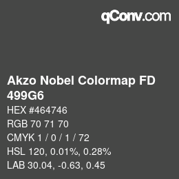 Color code: Akzo Nobel Colormap FD - 499G6 | qconv.com