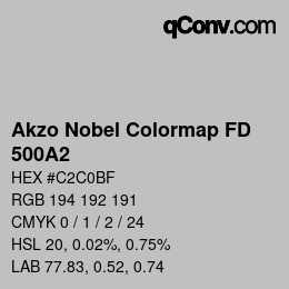 Código de color: Akzo Nobel Colormap FD - 500A2 | qconv.com
