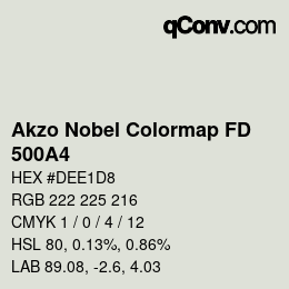Color code: Akzo Nobel Colormap FD - 500A4 | qconv.com