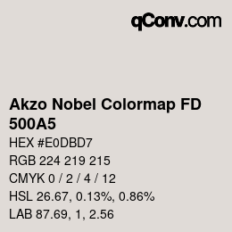 Código de color: Akzo Nobel Colormap FD - 500A5 | qconv.com